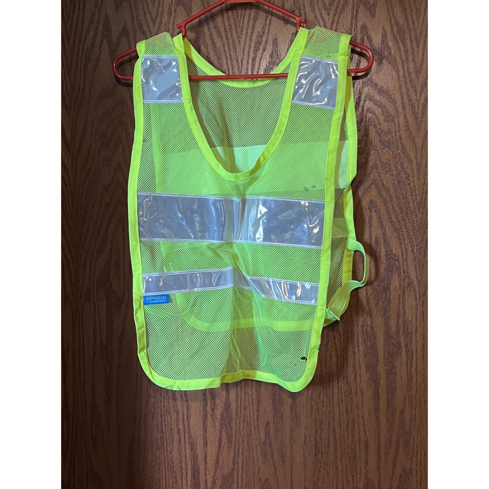 GOWalking by Sportline Reflective Safety Vest Neon Yellow Mesh High Visibility